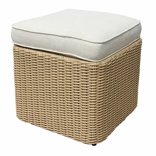 Sonoma Goods For Life® Cortena Wicker Patio Ottoman Blonde 7 Sonoma Goods For Life® Cortena Wicker Patio Ottoman Blonde - Image 5