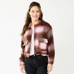 Women's Sonoma Goods For Life® Cropped Shacket Brown Purple Plaid 13 Women's Sonoma Goods For Life® Cropped Shacket Brown Purple Plaid -Sonoma Goods For Life shop unnamed file 7778