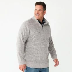 Big & Tall Sonoma Goods For Life® Quarter-Zip Fleece Olive -Sonoma Goods For Life shop unnamed file 778