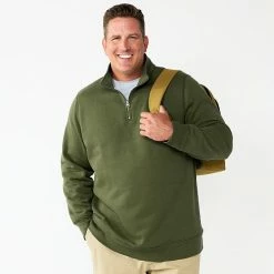 Big & Tall Sonoma Goods For Life® Quarter-Zip Fleece Olive -Sonoma Goods For Life shop unnamed file 780