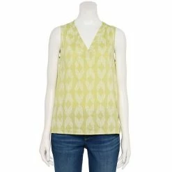 Women's Sonoma Goods For Life® V-Neck Tank Lime Sketch Diamond -Sonoma Goods For Life shop unnamed file 7818