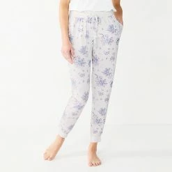 Women's Sonoma Goods For Life® Essential Banded Bottom Pajama Pants Purple Dye -Sonoma Goods For Life shop unnamed file 7834