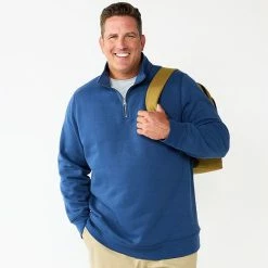 Big & Tall Sonoma Goods For Life® Quarter-Zip Fleece Olive -Sonoma Goods For Life shop unnamed file 784
