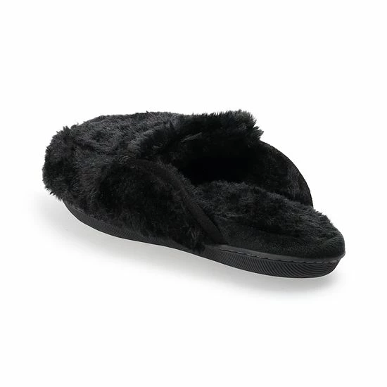 Sonoma Goods For Life® Women's Faux Fur Moccasin Slippers Black 5 Sonoma Goods For Life® Women's Faux Fur Moccasin Slippers Black - Image 3