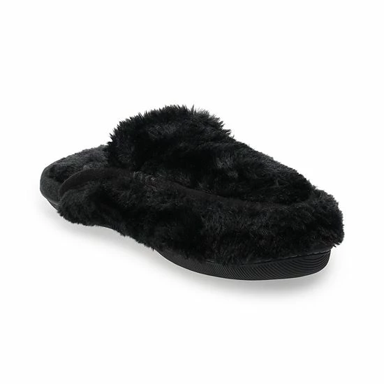 Sonoma Goods For Life® Women's Faux Fur Moccasin Slippers Black 9 Sonoma Goods For Life® Women's Faux Fur Moccasin Slippers Black - Image 7
