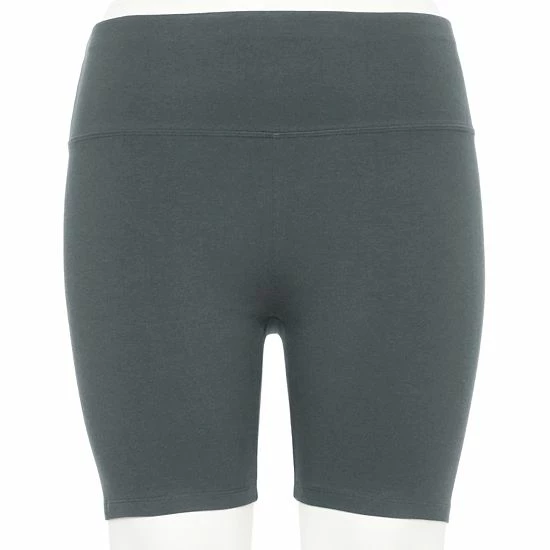 Plus Size Sonoma Goods For Life® High-Waisted Bike Shorts Dark Dusty Heather 11 Plus Size Sonoma Goods For Life® High-Waisted Bike Shorts Dark Dusty Heather - Image 9