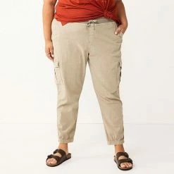 Plus Size Sonoma Goods For Life® Midrise Utility Jogger Pants Mauve -Sonoma Goods For Life shop unnamed file 7922