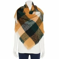Women's Sonoma Goods For Life® Boucle Plaid Triangle Scarf Denim