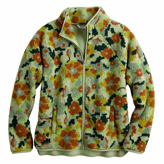 Women's Sonoma Goods For Life® Zip Front Sherpa Jacket Blue 5 Women's Sonoma Goods For Life® Zip Front Sherpa Jacket Blue - Image 3