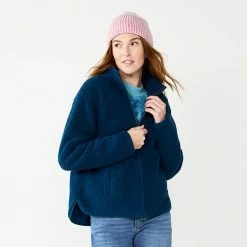 Women's Sonoma Goods For Life® Zip Front Sherpa Jacket Blue 16 Women's Sonoma Goods For Life® Zip Front Sherpa Jacket Blue -Sonoma Goods For Life shop unnamed file 801