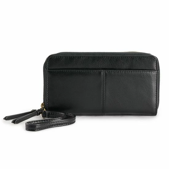 Sonoma Goods For Life® Elowen RFID-Blocking Double Zip Wristlet Black 3 Sonoma Goods For Life® Elowen RFID-Blocking Double Zip Wristlet Black