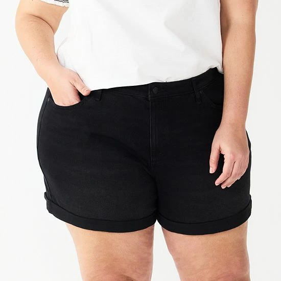 Plus Size Sonoma Goods For Life® Premium Mom Shorts Tannery 5 Plus Size Sonoma Goods For Life® Premium Mom Shorts Tannery - Image 3