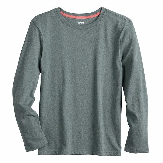 Kids 8-20 Sonoma Goods For Life® Everyday Long Sleeve Solid Tee Mineral Black 4 Kids 8-20 Sonoma Goods For Life® Everyday Long Sleeve Solid Tee Mineral Black - Image 2