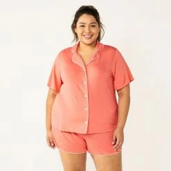 Plus Size Sonoma Goods For Life® Truly Soft Short Sleeve Pajama Shirt And Pajama Shorts Sleep Set Medley -Sonoma Goods For Life shop unnamed file 8232