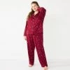 Plus Size Sonoma Goods For Life® Knit Pajama Shirt & Pajama Pants Sleep Set Wine Twinkle -Sonoma Goods For Life shop unnamed file 8285