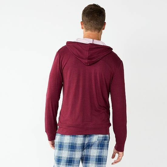 Men's Sonoma Goods For Life® Zip-Up Hoodie Aged Wine Space Dye 4 Men's Sonoma Goods For Life® Zip-Up Hoodie Aged Wine Space Dye - Image 2