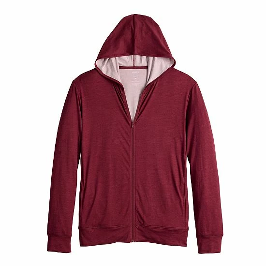 Men's Sonoma Goods For Life® Zip-Up Hoodie Aged Wine Space Dye 5 Men's Sonoma Goods For Life® Zip-Up Hoodie Aged Wine Space Dye - Image 3