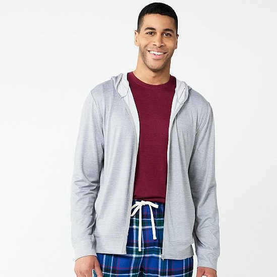 Men's Sonoma Goods For Life® Zip-Up Hoodie Aged Wine Space Dye 7 Men's Sonoma Goods For Life® Zip-Up Hoodie Aged Wine Space Dye - Image 5