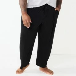 Big & Tall Sonoma Goods For Life® Lush Luxe Relaxed-Fit Sleep Pants Blue Cube Geo