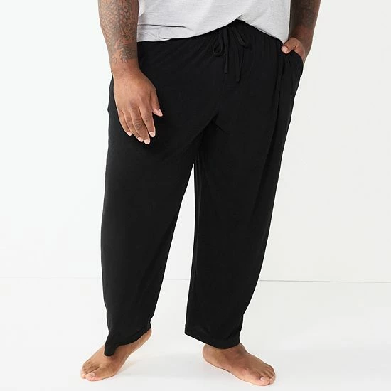 Big & Tall Sonoma Goods For Life® Lush Luxe Relaxed-Fit Sleep Pants Blue Cube Geo 8 Big & Tall Sonoma Goods For Life® Lush Luxe Relaxed-Fit Sleep Pants Blue Cube Geo - Image 6