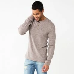 Men's Sonoma Goods For Life® Thermal Henley Top Bright Blue -Sonoma Goods For Life shop unnamed file 848