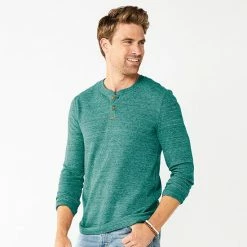 Men's Sonoma Goods For Life® Thermal Henley Top Bright Blue -Sonoma Goods For Life shop unnamed file 850
