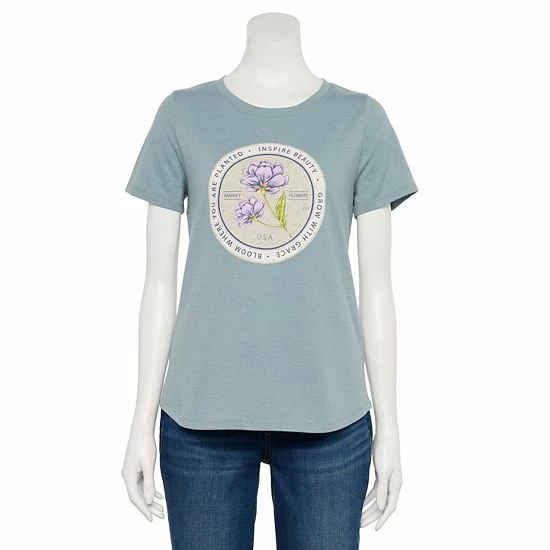 Women's Sonoma Goods For Life® Short Sleeve Graphic Tee Gray Mother Earth 10 Women's Sonoma Goods For Life® Short Sleeve Graphic Tee Gray Mother Earth - Image 8
