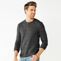 Men's Sonoma Goods For Life® Thermal Henley Top Bright Blue -Sonoma Goods For Life shop unnamed file 851