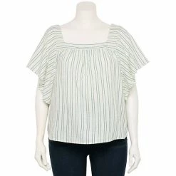 Plus Size Sonoma Goods For Life® Flutter Shoulder Top Olive -Sonoma Goods For Life shop unnamed file 8525