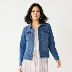 Petite Sonoma Goods For Life® Jean Jacket Super Light Wash -Sonoma Goods For Life shop unnamed file 8582