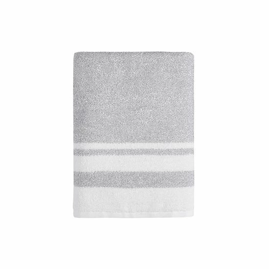 Sonoma Goods For Life® Spa Border Bath Towel Gray 9 Sonoma Goods For Life® Spa Border Bath Towel Gray - Image 7