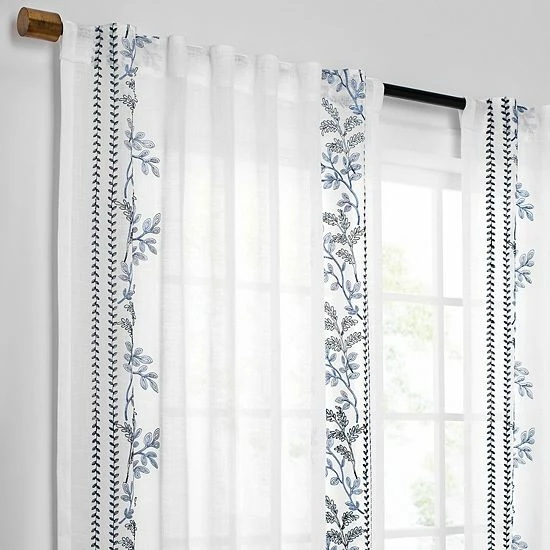Sonoma Goods For Life® Floral Embroidery Sheer Window Curtain 4 Sonoma Goods For Life® Floral Embroidery Sheer Window Curtain - Image 2