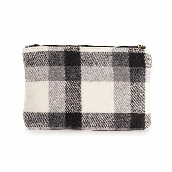Sonoma Goods For Life® Women's Wristlet Pouch Black Gray White Plaid 4 Sonoma Goods For Life® Women's Wristlet Pouch Black Gray White Plaid - Image 2