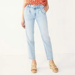 Women's Sonoma Goods For Life® High Rise Pleat Front Jeans Rockrose -Sonoma Goods For Life shop unnamed file 8683