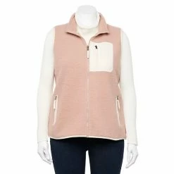 Plus Size Sonoma Goods For Life® Sherpa Vest Dusty Rose -Sonoma Goods For Life shop unnamed file 8723