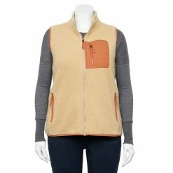 Plus Size Sonoma Goods For Life® Sherpa Vest Dusty Rose -Sonoma Goods For Life shop unnamed file 8725