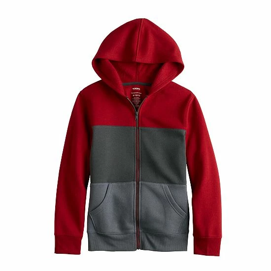 Kids 8-20 Sonoma Goods For Life® Supersoft Fleece Full Zip Colorblock Hoodie Red 3 Kids 8-20 Sonoma Goods For Life® Supersoft Fleece Full Zip Colorblock Hoodie Red