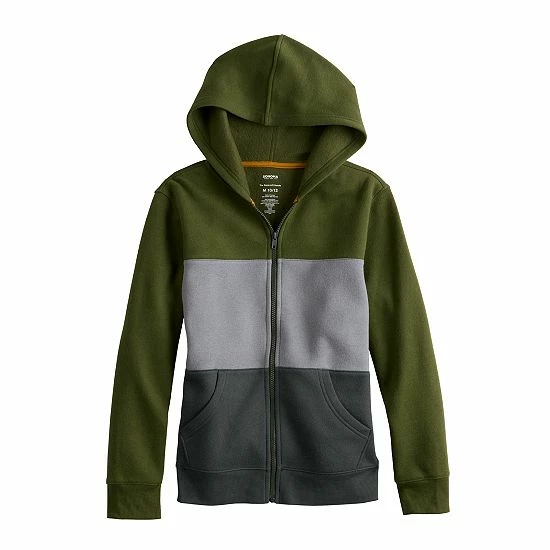 Kids 8-20 Sonoma Goods For Life® Supersoft Fleece Full Zip Colorblock Hoodie Red 6 Kids 8-20 Sonoma Goods For Life® Supersoft Fleece Full Zip Colorblock Hoodie Red - Image 4