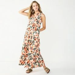 Petite Sonoma Goods For Life® Tiered Maxi Dress Pink Floral -Sonoma Goods For Life shop unnamed file 8751