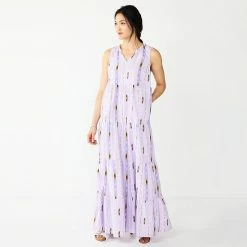 Petite Sonoma Goods For Life® Tiered Maxi Dress Pink Floral -Sonoma Goods For Life shop unnamed file 8753