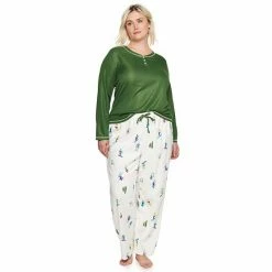 Plus Size Sonoma Goods For Life® Henley Pajama Top & Flannel Pajama Pants Set Charcoal Ivory Plaid -Sonoma Goods For Life shop unnamed file 8824