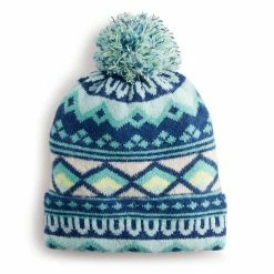 Women's Sonoma Goods For Life® Geo Fairisle Beanie Cool Blue