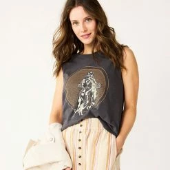 Women's Sonoma Goods For Life® Muscle Graphic Tank Blue Long Way Home -Sonoma Goods For Life shop unnamed file 8867