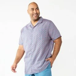 Big & Tall Sonoma Goods For Life® Camp Shirt Yellow Stripe -Sonoma Goods For Life shop unnamed file 8889