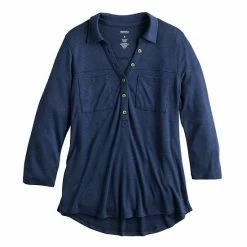 Petite Sonoma Goods For Life® 3/4-Sleeve Popover Top Grey 14 Petite Sonoma Goods For Life® 3/4-Sleeve Popover Top Grey -Sonoma Goods For Life shop unnamed file 8897