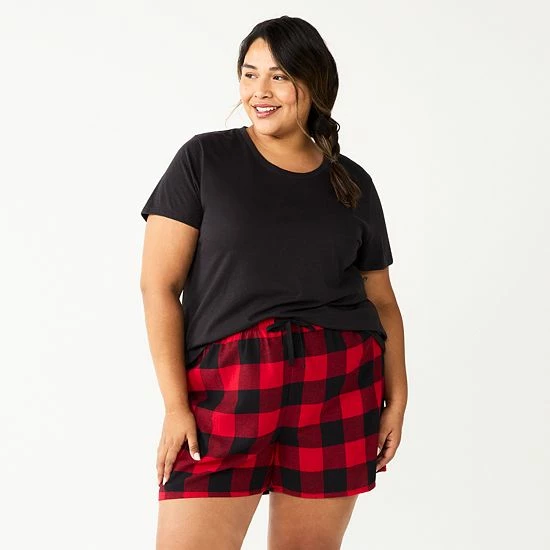 Plus Size Sonoma Goods For Life® Short Sleeve Pajama Top & Pajama Shorts Sleep Set Purple Color Pld 7 Plus Size Sonoma Goods For Life® Short Sleeve Pajama Top & Pajama Shorts Sleep Set Purple Color Pld - Image 5