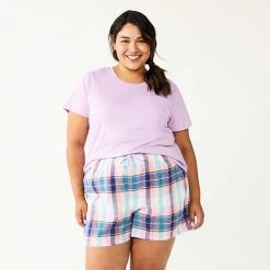 Plus Size Sonoma Goods For Life® Short Sleeve Pajama Top & Pajama Shorts Sleep Set Purple Color Pld 15 Plus Size Sonoma Goods For Life® Short Sleeve Pajama Top & Pajama Shorts Sleep Set Purple Color Pld -Sonoma Goods For Life shop unnamed file 8918