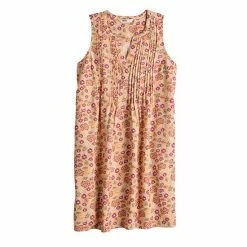Women's Sonoma Goods For Life® Pintuck Linen-Blend Dress Black Floral -Sonoma Goods For Life shop unnamed file 8936