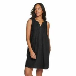 Women's Sonoma Goods For Life® Pintuck Linen-Blend Dress Black Floral -Sonoma Goods For Life shop unnamed file 8940