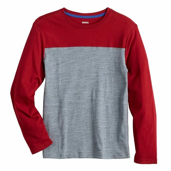 Kids 8-20 Sonoma Goods For Life® Everyday Colorblock Long Sleeve Tee Torch Gold 5 Kids 8-20 Sonoma Goods For Life® Everyday Colorblock Long Sleeve Tee Torch Gold - Image 3